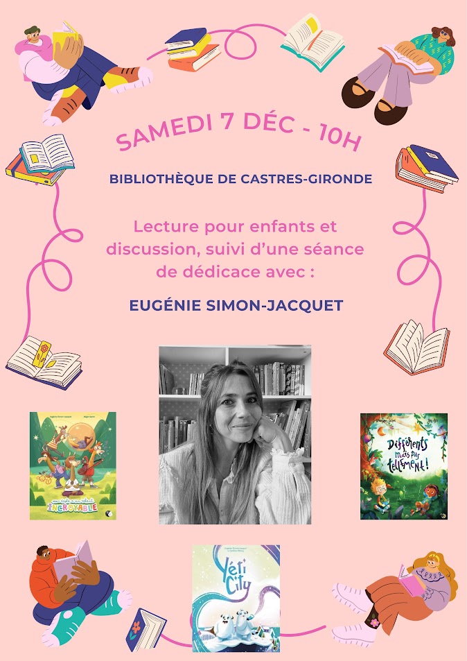 photo et couvertures des albums d'Eugénie Simon-Jacquet