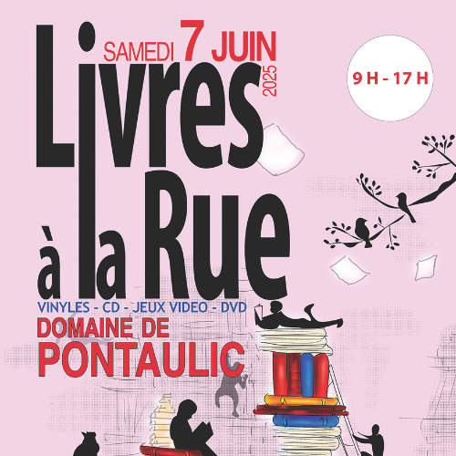 affiche livres à la rue